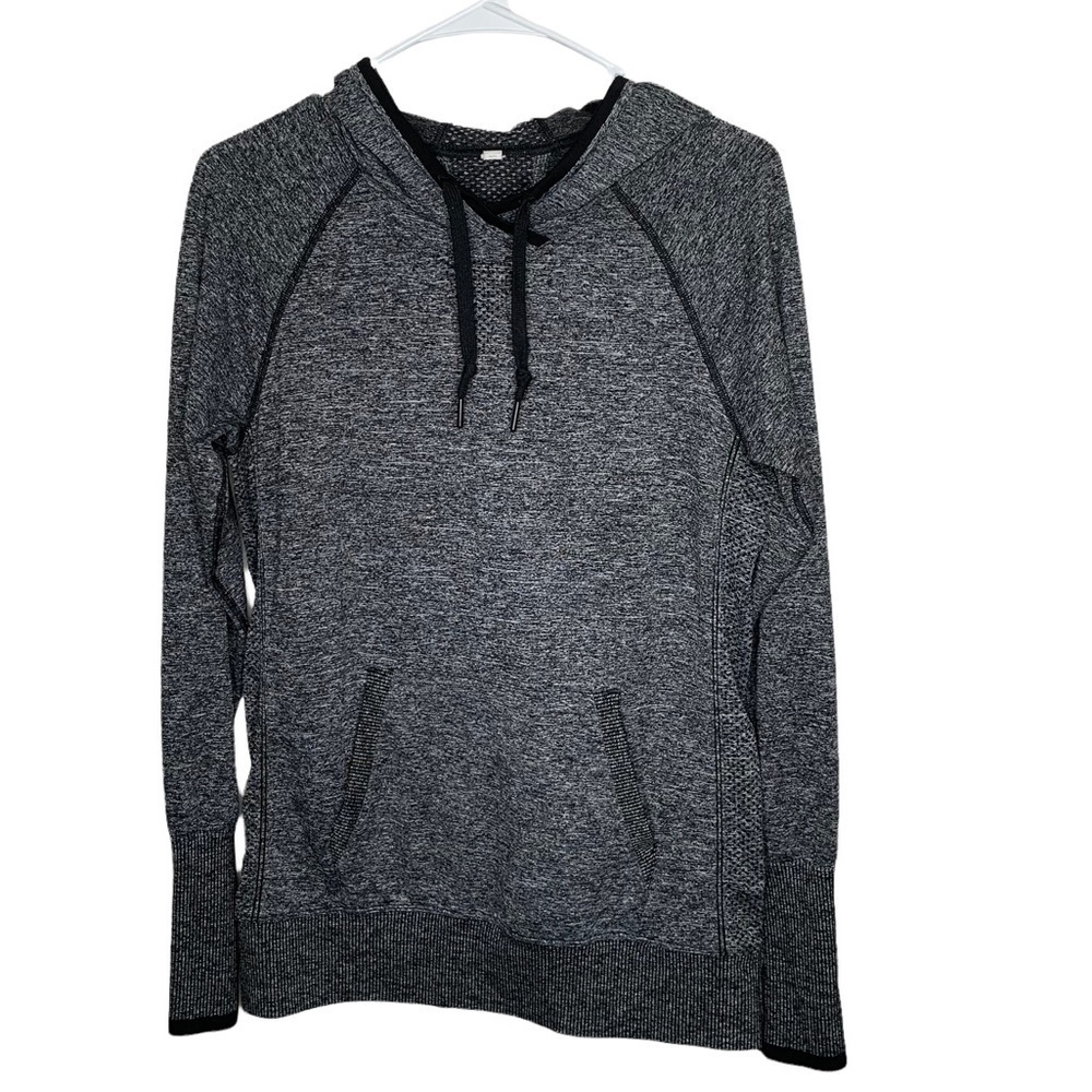 Lucy womens Pullover Athletic Hoodie size S/M? gray L/S Nylon Blend Stretchy EUC - Picture 1 of 4